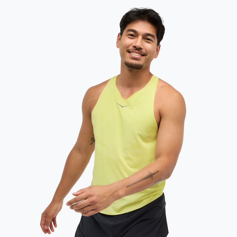 Мъжка тениска за бягане HOKA Race Singlet hoka citrus 4