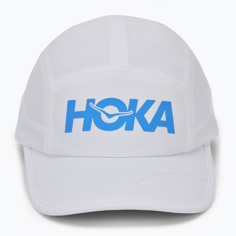 Шапка с козирка HOKA Run white 2