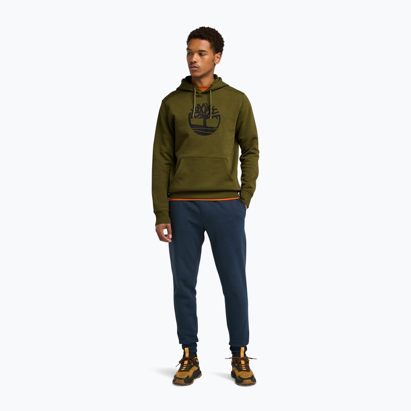 Мъжки суитшърт Timberland Tree Logo Hoodie dark olive 2