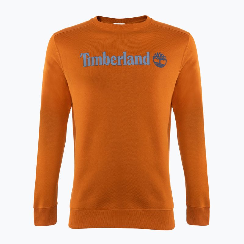 Мъжки суитшърт Timberland Linear Logo Crew Neck umber