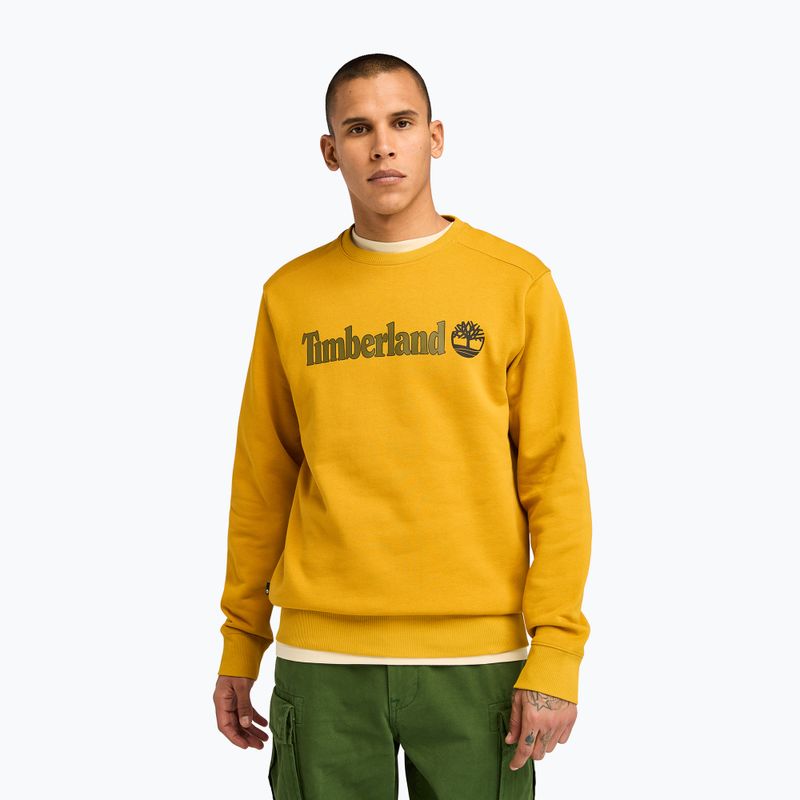 Мъжки суитшърт Timberland Linear Logo Crew Neck chai tea