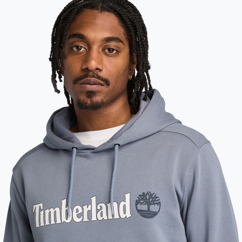 Мъжки суитшърт męska Timberland Linear Logo Hoodie folkstone gray 4