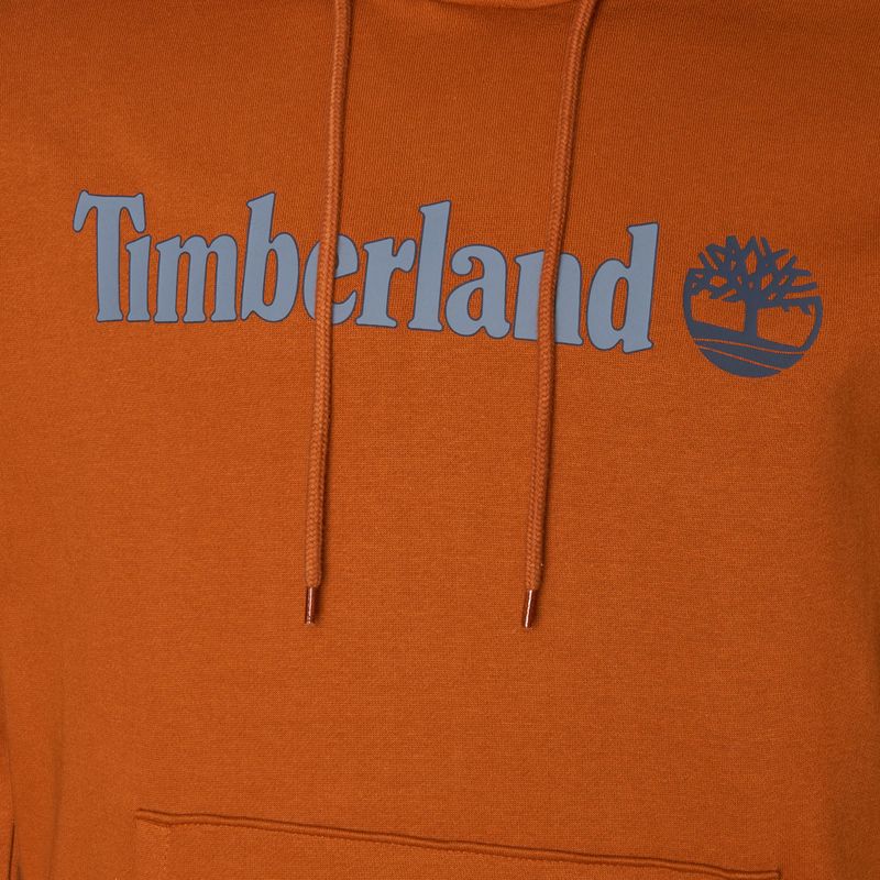 Мъжка качулка Timberland Linear Logo Umber 3