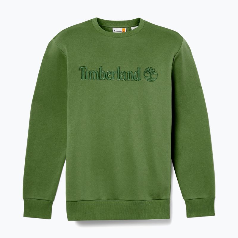 Мъжки суитшърт Timberland Embroidery Tonal Crew Neck black forest green 5