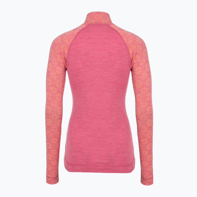 Дамски термо суитшърт Smartwool Classic Thermal Merino Base Layer 1/4 Zip Boxed garden pink digi snow 4