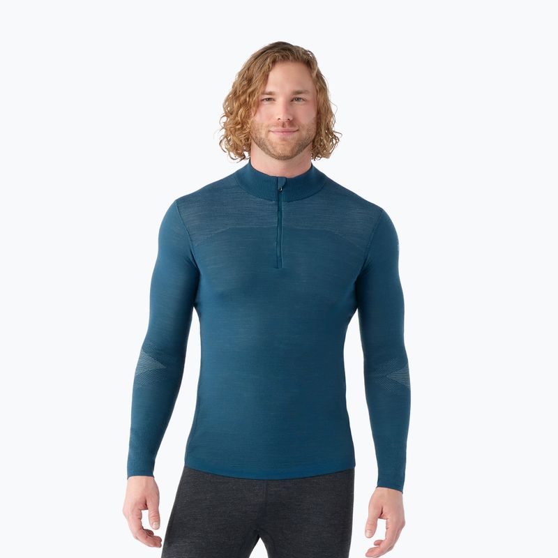 Мъжки термо суитшърт Smartwool Intraknit Thermal Merino Base Layer 1/4 Zip twilight blue