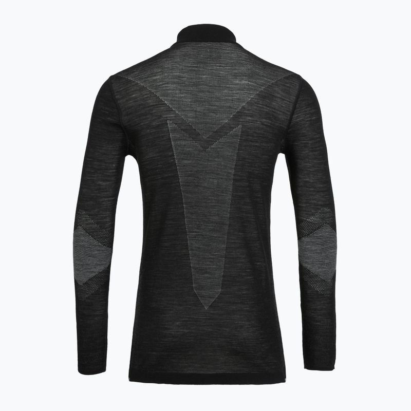 Мъжки термо суитшърт Smartwool Intraknit Thermal Merino Base Layer 1/4 Zip black/white 2