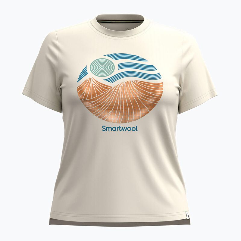 Дамска тениска Smartwool Horizon View с къс ръкав и графичен надпис almond trekking t-shirt 2