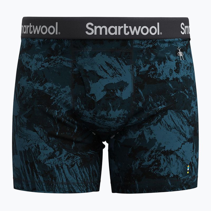 Мъжки боксерки Smartwool Merino Print Twilight blue mountain thermal Brief