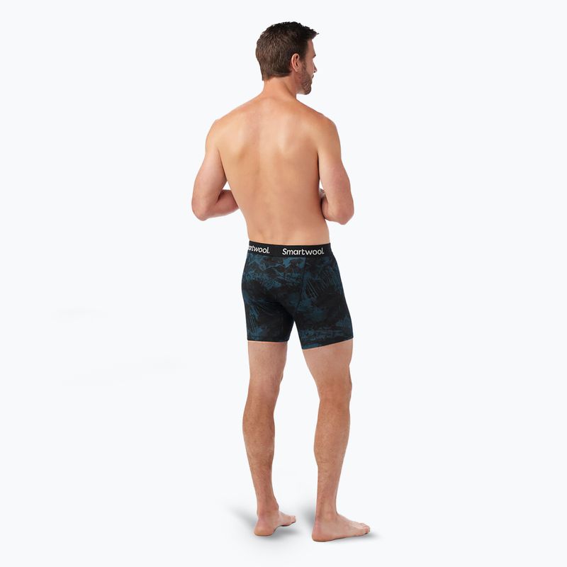 Мъжки боксерки Smartwool Merino Print Twilight blue mountain thermal Brief 3