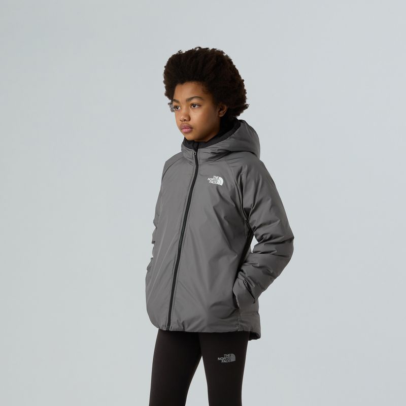 Детско пухено яке The North Face Reversible Perrito Hooded black/smoked pearl 5