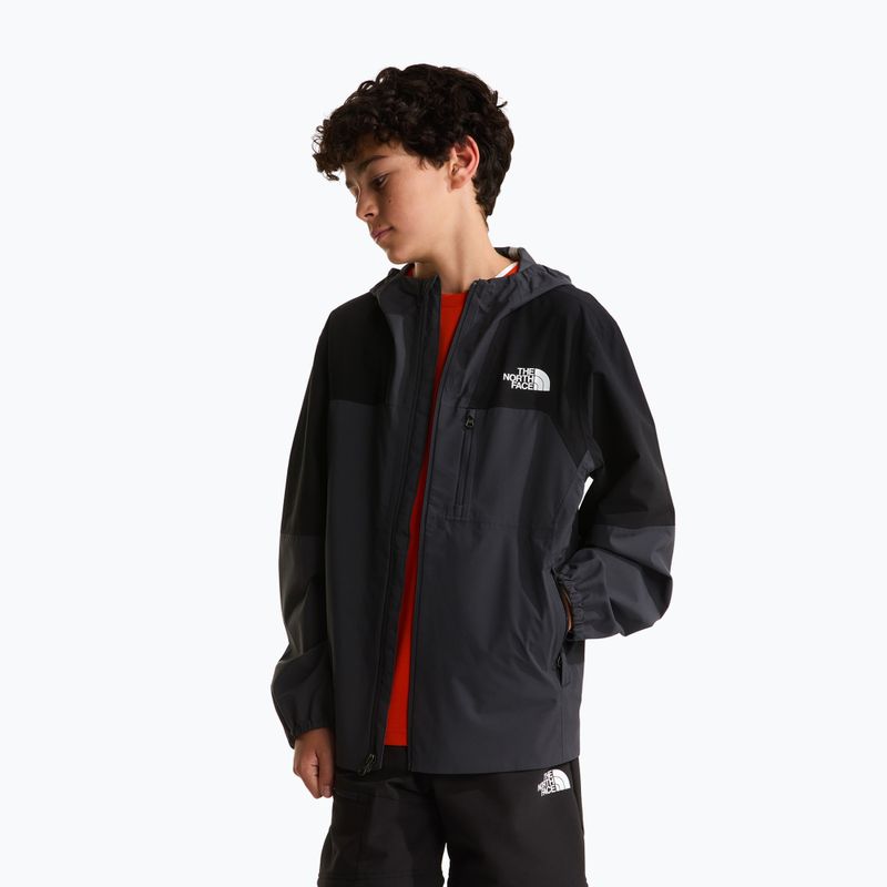 Детско яке за дъжд The North Face Teen Hike Packable Shell tnf black/asphalt grey