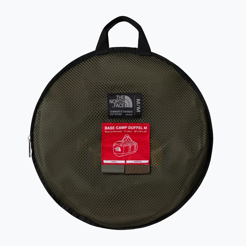 The North Face Base Camp Duffel M 71 л нова сивозелена/димящо кафява/полезна кафява пътна чанта 3