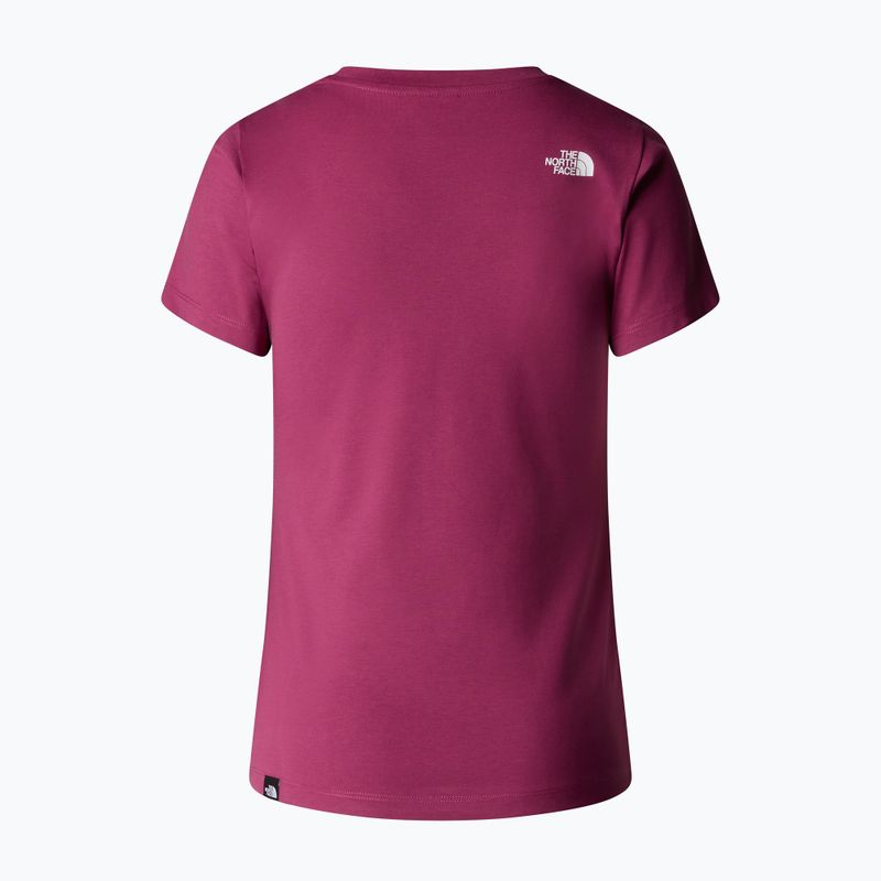 Дамска тениска The North Face Simple Dome Slim Tee cyber berry 5