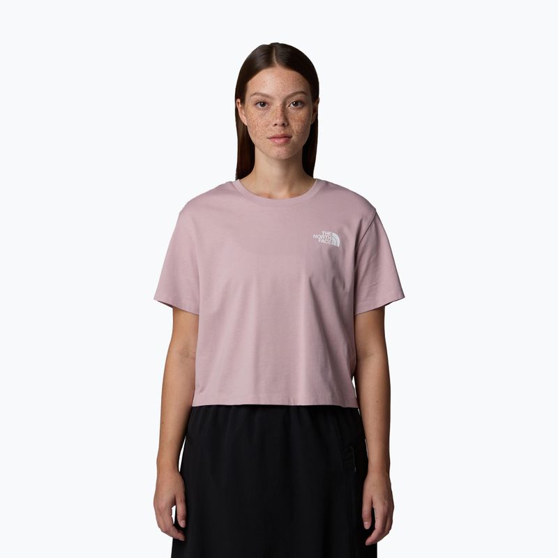 Дамска тениска The North Face Simple Dome Cropped Slim Tee metal pink