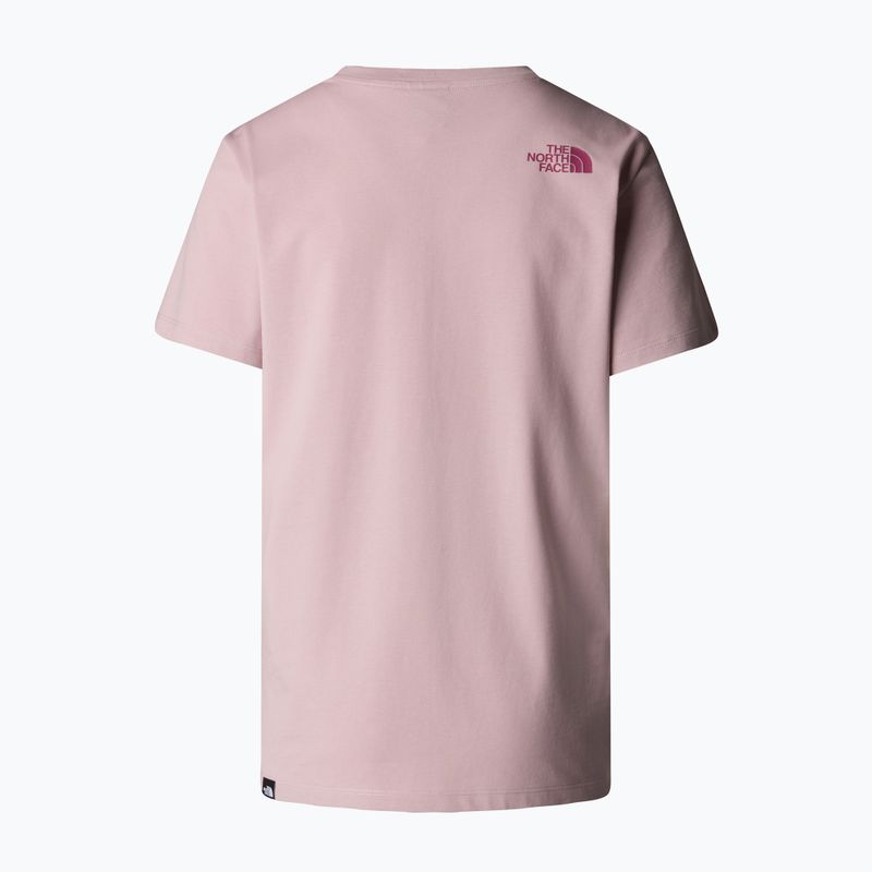 The North Face дамска тениска Relaxed Easy Tee metal pink/cyber berry 5