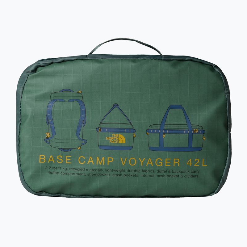 The North Face Base Camp Voyager Duffel 42 л патешко зелено/тъмно синьо пътна чанта 4