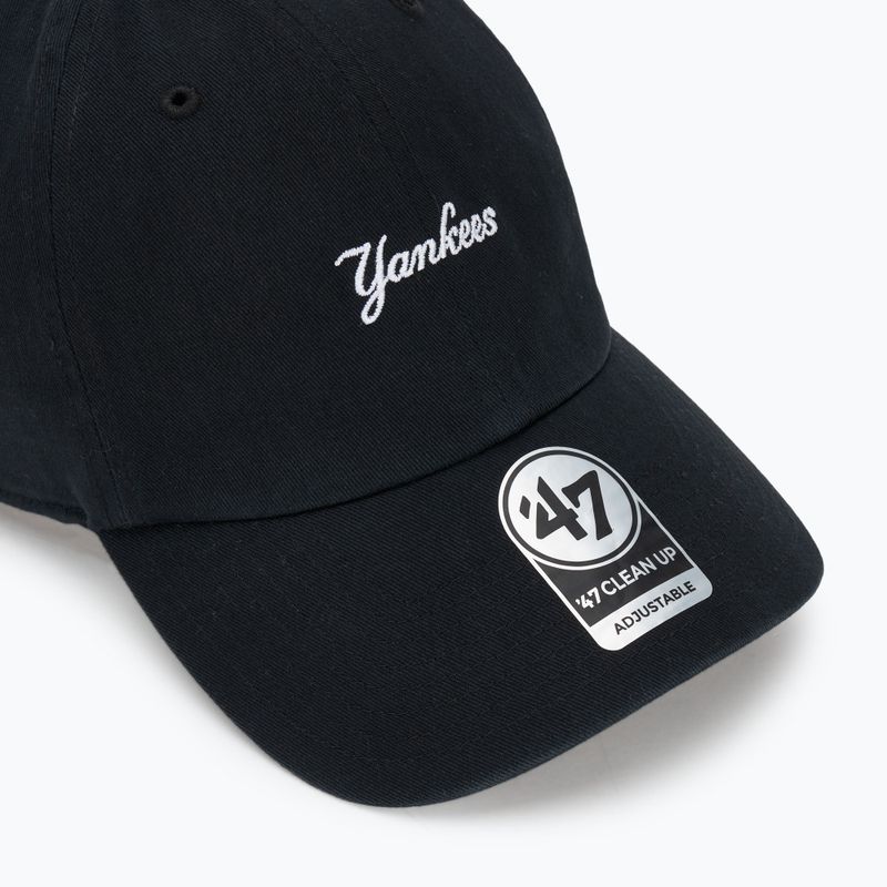 47 Марка MLB New York Yankees Base Runner Script CLEAN UP шапка черна 3
