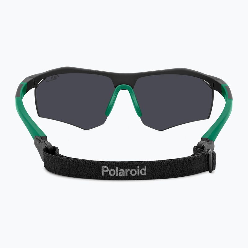 Polaroid PLD 7055/S матово черно зелено/зелено огледало поляризирани мъжки слънчеви очила 5