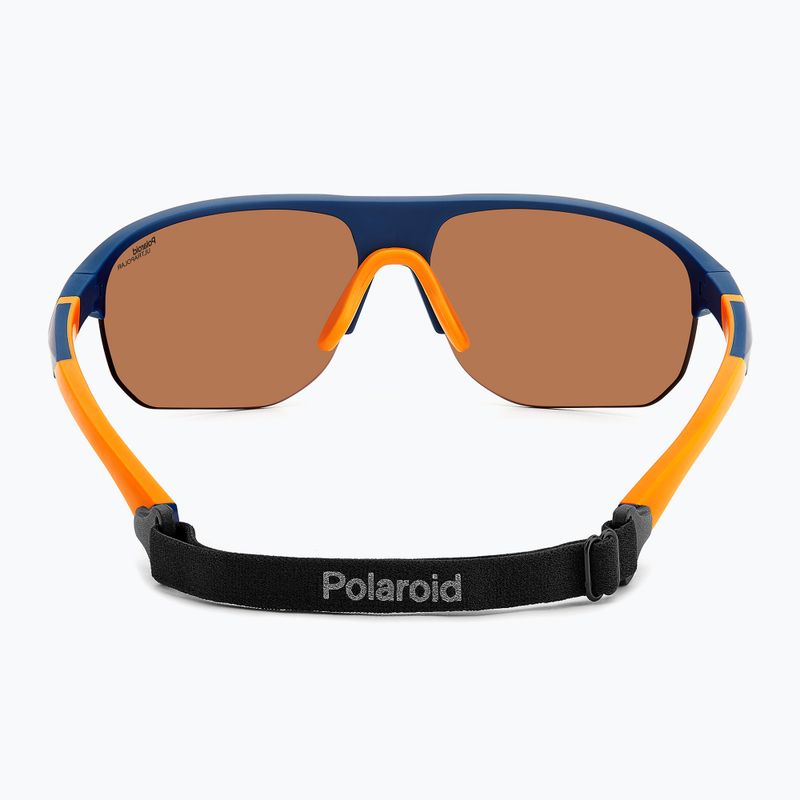 Мъжки слънчеви очила Polaroid PLD 7059/S матово синьо оранжево/кафяво поляризирани с висок контраст 4