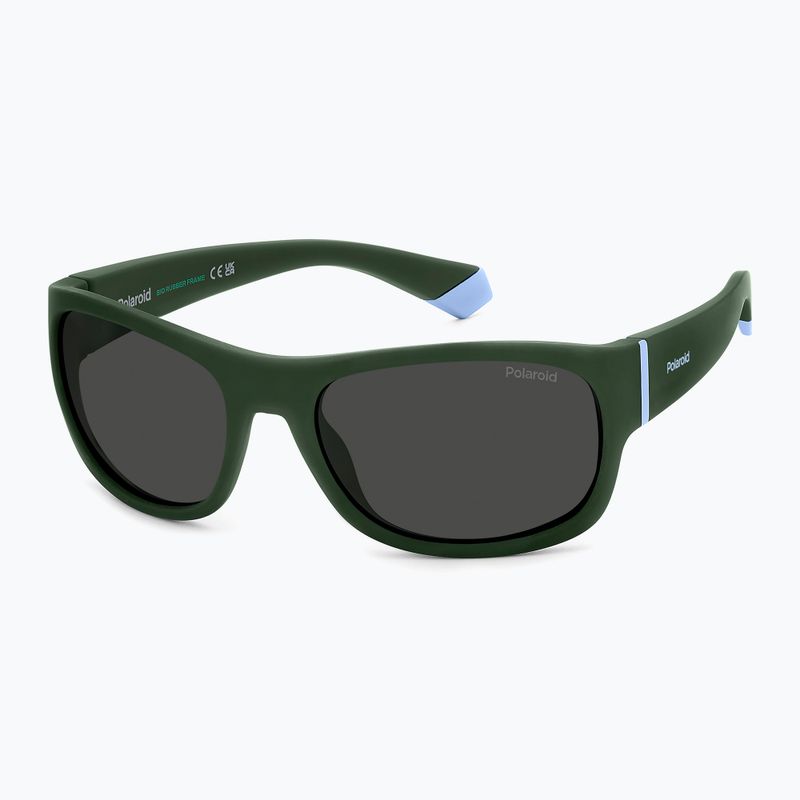 Polaroid PLD 8064/S зелени/сиви поляризирани детски слънчеви очила 2