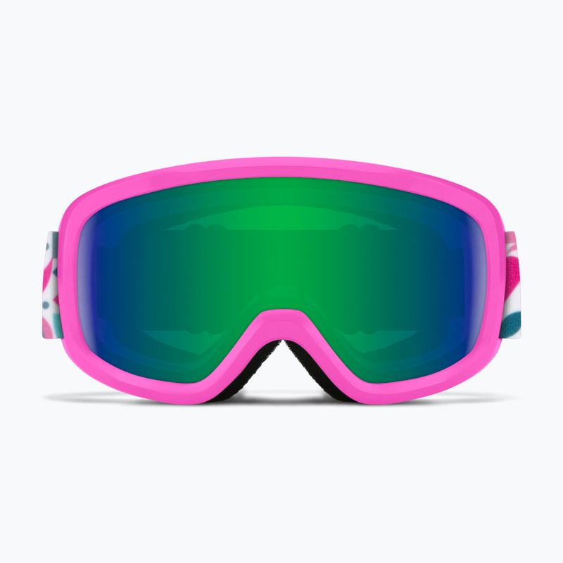 Скиорска маска Smith Snowday Jr vivid pink hearts/green sol-x mirror 2