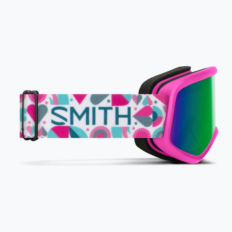 Скиорска маска Smith Snowday Jr vivid pink hearts/green sol-x mirror 4