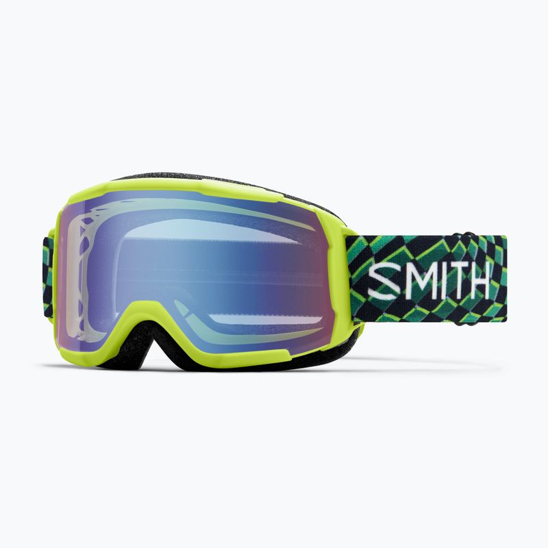 Детски скиорски очила Smith Daredevil Jr electric lime left turn/blue sensor mirror 5
