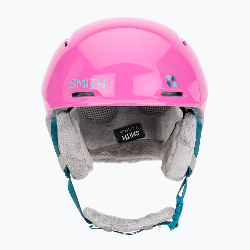 Детска скиорска каска Smith Glide Jr Mips vivid pink hearts 2