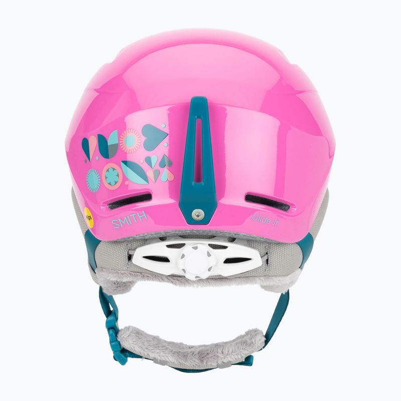Детска скиорска каска Smith Glide Jr Mips vivid pink hearts 4