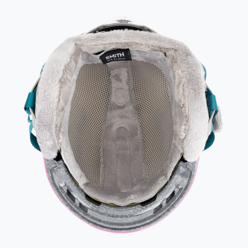 Детска скиорска каска Smith Glide Jr Mips vivid pink hearts 6