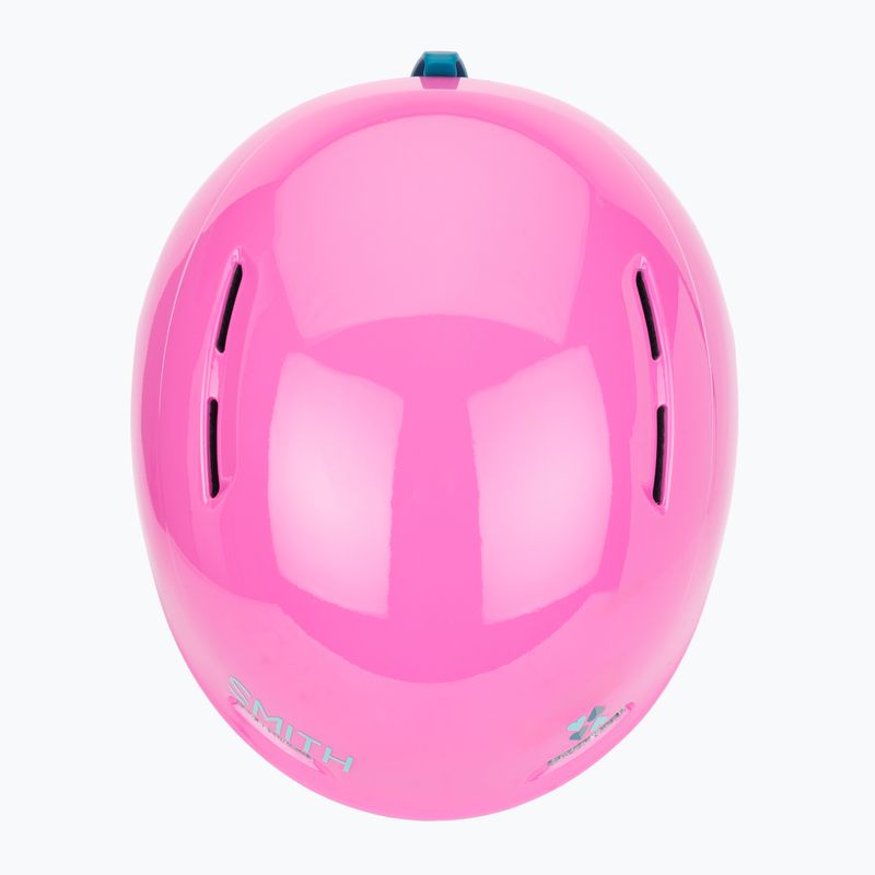 Детска скиорска каска Smith Glide Jr Mips vivid pink hearts 7