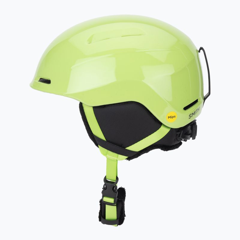 Детска скиорска каска Smith Glide Jr Mips electric lime 3