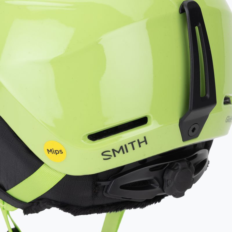 Детска скиорска каска Smith Glide Jr Mips electric lime 8