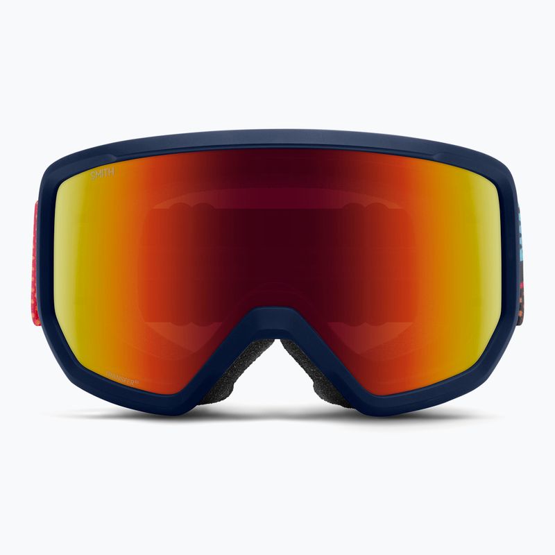 Скиорскa маска Smith Transfer S3 midnight geo alpine/red solx mirror antifog 2