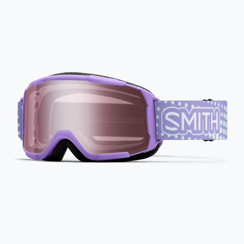 Детска скиорска маска Smith Daredevil S2 light lavender dot clouds/ignitor mirror antifog