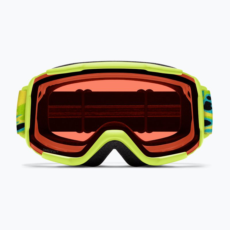 Детска скиорска маска Smith Daredevil S3 electric lime slime/green solx mirror antifog 3