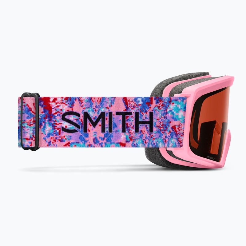 Детска скиорска маска Smith Rascal Jr S2 bright pink lofi butterfly/rose copper antifog 2