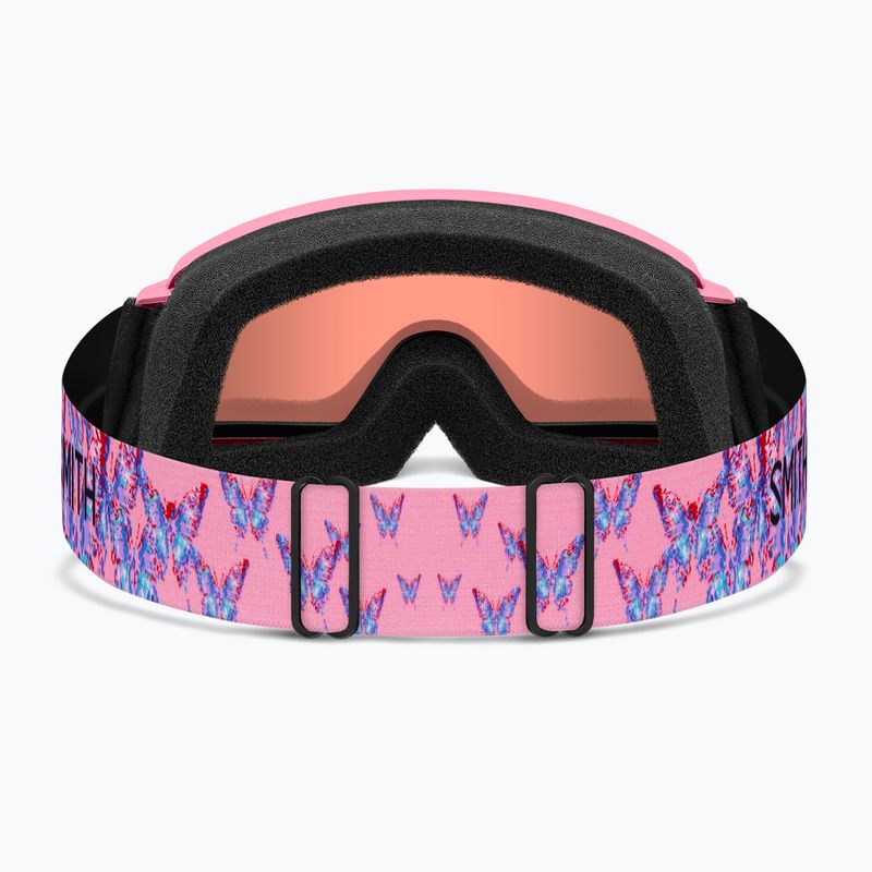 Детска скиорска маска Smith Rascal Jr S2 bright pink lofi butterfly/rose copper antifog 4