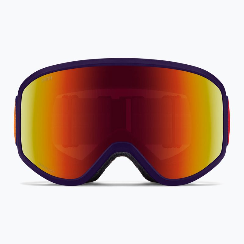 Детска скиорска маска Smith Reason OTG S3 deep plum gradient/red solx mirror antifog 2