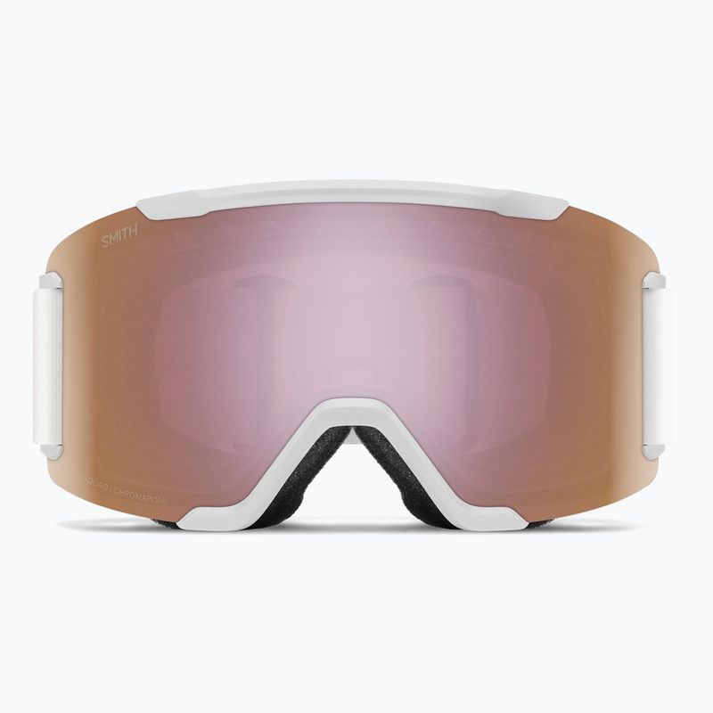 Скиорскa маска Smith Squad S2 white vapor/chromapop everyday rose gold mirror 2