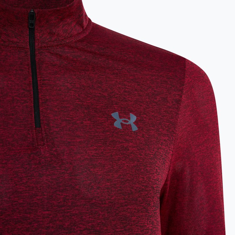 Мъжки суитшърт за бягане Under Armour Seamless Stride 1/4 Zip racer red/reflective 5