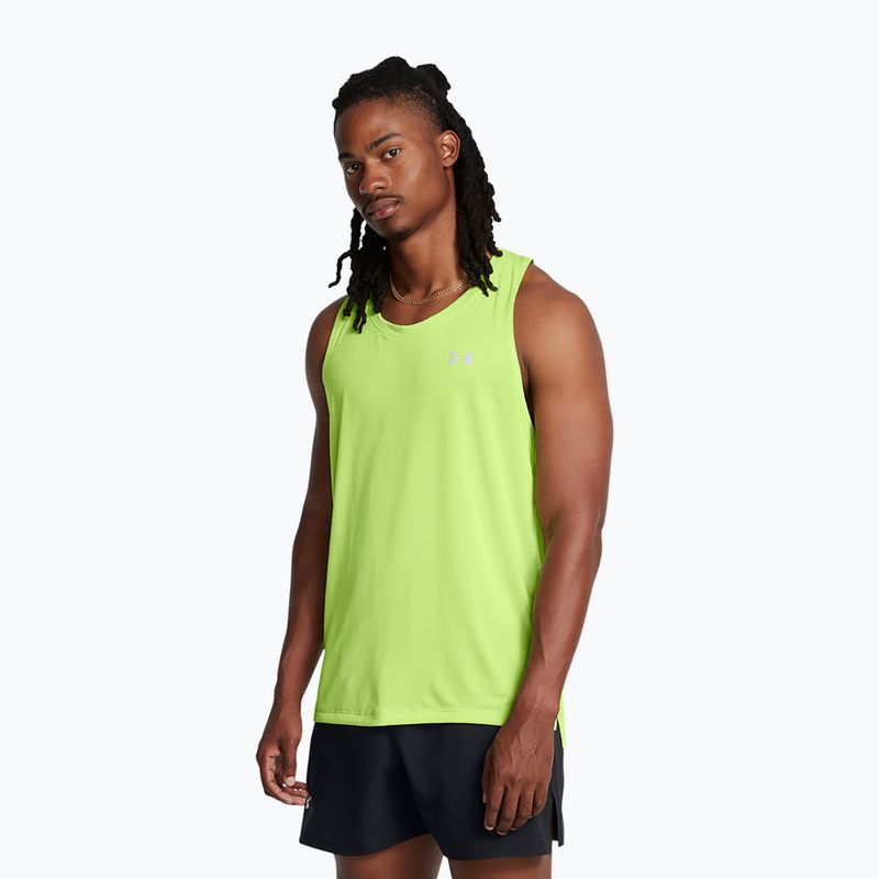 Мъжки потник за бягане Under Armour Launch Singlet morph green/reflection