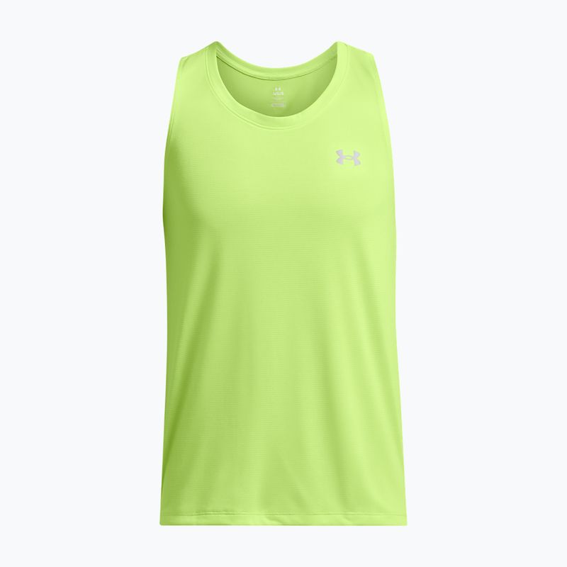 Мъжки потник за бягане Under Armour Launch Singlet morph green/reflection 3