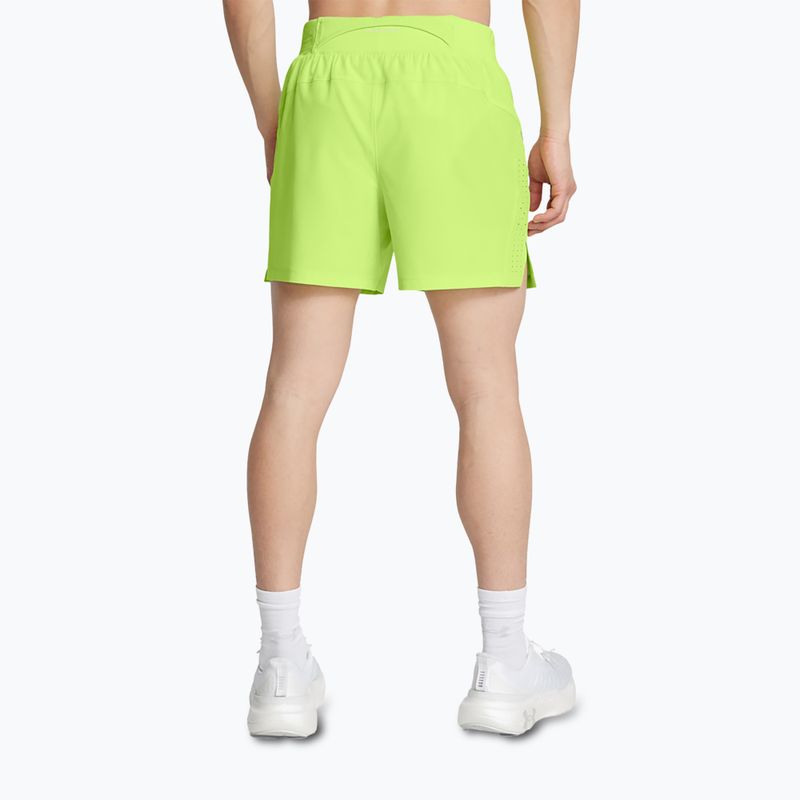 Мъжки шорти за бягане Under Armour Launch Elite 5" morph green/morph green/reflective 3