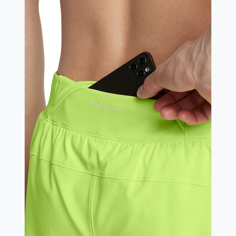 Мъжки шорти за бягане Under Armour Launch Elite 5" morph green/morph green/reflective 4