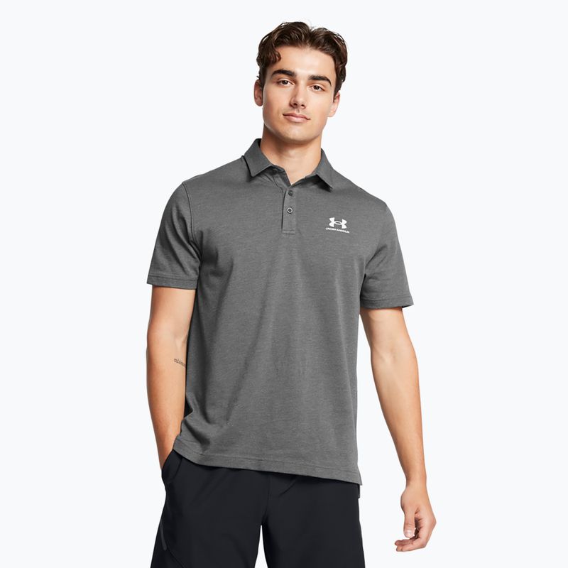 Мъжка поло риза Under Armour Icon Polo castlerock light heather/white
