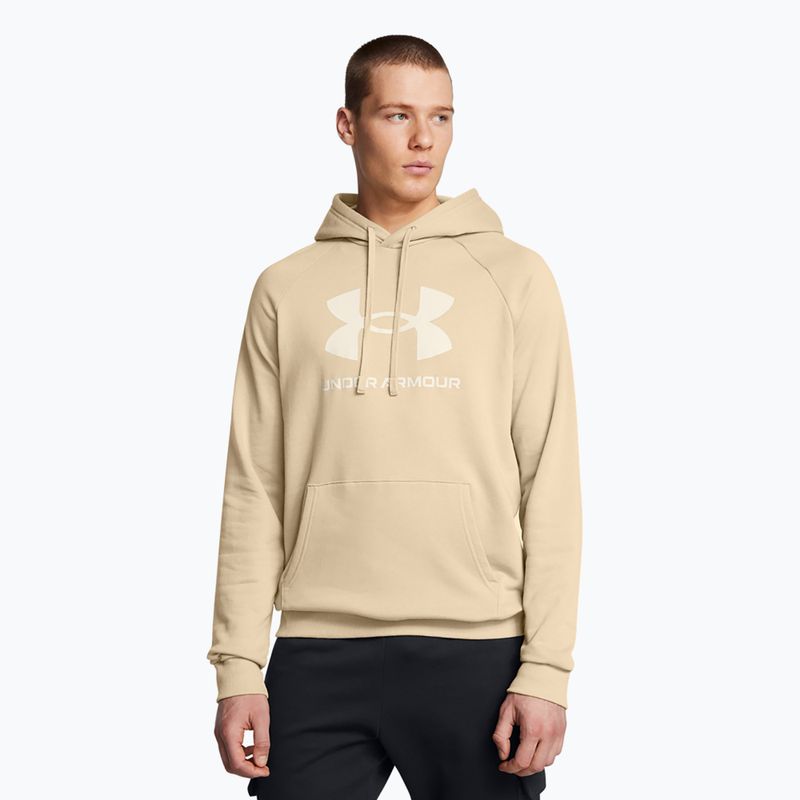 Мъжки суитшърт Under Armour Rival Fleece Logo HD city khaki/summit white