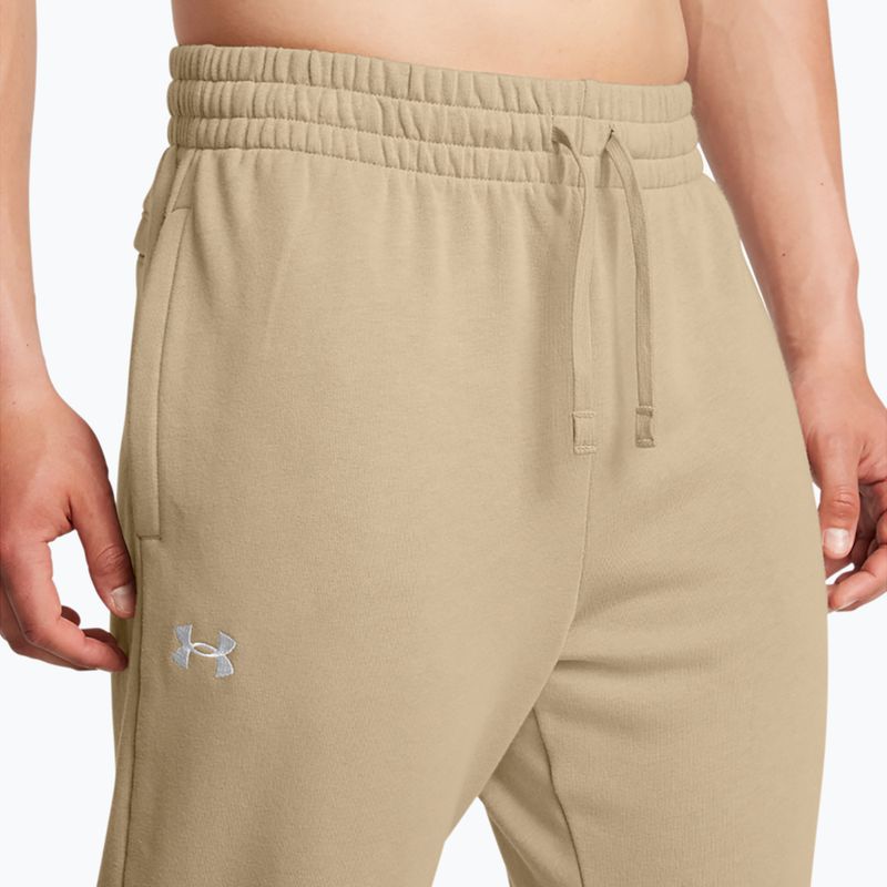 Мъжки панталони Under Armour Rival Fleece Joggers city каки/бяло 4