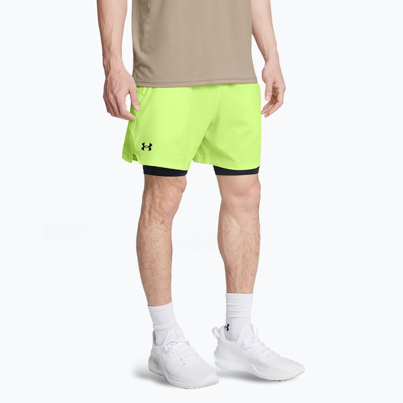 Мъжки шорти за тренировка Under Armour Vanish Woven 2in1 Sts morph green / blavk / black